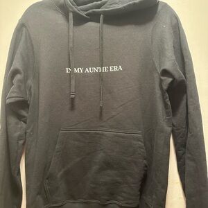 Port and Company Black Pullover Hoodie with "IN MY AUNTIE ERA" Text